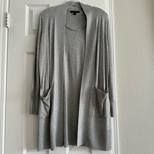 Banana Republic Long Gray Cardigan